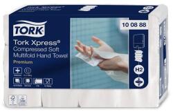 Tork Kéztörlő tömörített Interfold 2 réteg 225lap H2 rendszer Premium Tork Xpress Soft Multifold fehér (100888) (KHH929)