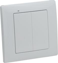 TRACON Rádiós jeladó nyomógomb, 4 csatornás, fali, fehér, 3 VDC, 868, 32 Mhz, 300 m (EFNY4W) (EFNY4W)