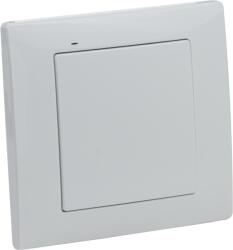 TRACON Rádiós jeladó nyomógomb, 2 csatornás, fali, fehér, 3 VDC, 868, 32 Mhz, 300 m (EFNY2W) (EFNY2W)