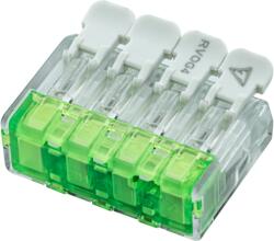 Tracon Csavar nélküli vezetékösszekötő, nyitható átlátszó, 0, 2-4(2, 5)mm2, 32A, 450VAC 4P (RVOG4) (RVOG4)