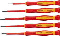 TRACON 1000 V-ra szigetelt precíziós csavarhúzó szett, AC 1000 V, 5pcs (CSETP5) (CSETP5)