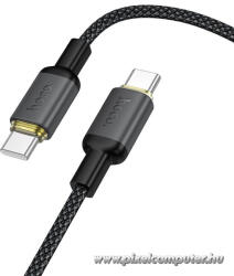  Fekete Hoco X128 Benefit Type-C - Type-C kábel (1 m, 3A, 60W) (6942007681117)