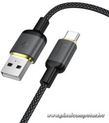  Fekete Hoco X128 Benefit USB-A - Type-C kábel (1 m, 3A) (6942007681094)