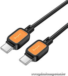  Fekete Hoco X108 Type-C - Type-C kábel (1 m, 3A, 60W) (6942007632256)