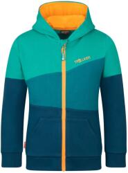 TROLLKIDS Детско яке за тренировка Trollkids Kid's Alesund Sweater Hoodie - Madeira Blue / Lagoon Green / Sea Green - размер 116 (EU) (704-2482-1715)
