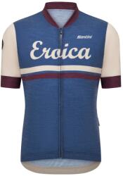 Santini Мъжка фланелка с къс ръкав за колоездене Santini Eroica Iris Cycling jersey - Avio - размер 3XL (056-4378-0116)