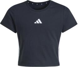Adidas Детска тениска adidas Kid's Essentials Crop T-shirt - Black / White - размер 152 (EU) (704-6484-0113)