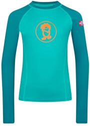 Trollkids Детска плажна тениска от ликра Trollkids Kid's Kvalvika Shirt Sport shirt - Sea Green / Lagoon Green - размер 110 (EU) (704-1802-1114)