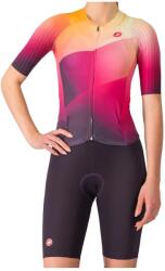 Castelli Дамски скин за колоездене Castelli Women's Free Sanremo Tri Suit S/S Cycling skinsuit - Dark Night Shade / Vivid Orange - размер XS (102-4514-0211)