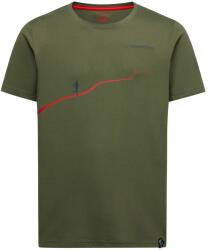 La Sportiva Мъжка тениска La sportiva Trail T-Shirt - Cypress / Mountain Red (216-5067-0411)