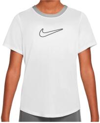 Nike Детска спортна тениска Nike Kid's One Fitted Dri-Fit Short-Sleeve Top Sport shirt - White / Black - размер XS (704-4926-0411)