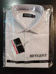 Beygent férfi fehér rövidujjú 100% pamut klasszikus alkalmi ing men's classic shirt