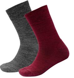 Devold Детски спортни чорапи Devold Kid's Daily Merino Medium Sock 2-Pack Sports socks - Beetroot Mix - размер 25-27 (EU) (201-8579-0111)