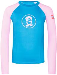 Trollkids Детска плажна тениска от ликра Trollkids Kid's Kvalvika Shirt Sport shirt - Dynamic Blue / Candy Pink - размер 128 (EU) (704-1802-1216)
