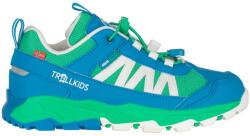Trollkids Детски мултиспорт обувки Trollkids Kid's Tronfjell Hiker Low Multisport shoes - Emerald Green / Dynamic Blue / White - размер 28 (EU) (702-2415-2011)