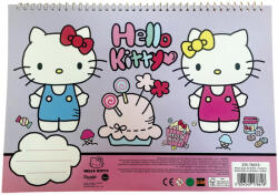 GIM Hello Kitty World A/4 spirál vázlatfüzet 40 lapos matricával GIM33576416 (GIM33576416)