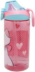 GIM Disney Marie Adorable műanyag szívószálas kulacs akasztóval 450 ml GIM55226218 (GIM55226218)