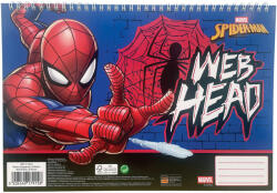 GIM Pókember Web Head A/4 spirál vázlatfüzet, 30 lapos GIM33711413 (GIM33711413)