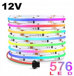 pcblab. io Digitális Led szalag Cob Magic Pixel Wled WS2811 Rgbic 576 LED/m 12V IP20 5m (Adresowalna taśma 576 LED WS2811 COB RGBIC)