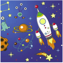  Űr Rocket&Alliens szalvéta 20 DARABOS, 33x33 cm Nr3