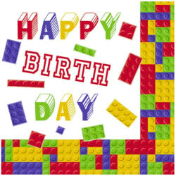  Happy Birthday szalvéta 20 DARABOS, 33x33 cm Nr3