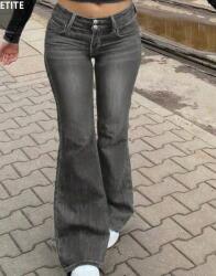 Shein Szürke Árnyékolt Hosszú Farmer Nadrág Harang Fazon Petite Shein Xxs
