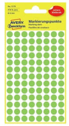AVERY Etikett címke, o8mm, jelölésre, neon 104 címke/ív, 4 ív/doboz, Avery zöld (AV3179) - irodaszerpiac