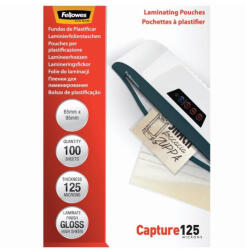 Fellowes Lamináló fólia, 65x95mm, 125 mikron, fényes, 100 db/doboz, Fellowes® (5306702) - irodaszerpiac