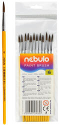 Nebulo Ecset 6-os festett nyéllel 12 db/csomag, Nebulo (HE16F)