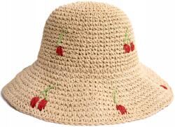 Szaleo Bucket Cherry sapka női fonott nyári strand sapka natúr bézs (cz24374v1-1)