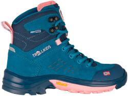 Trollkids Детски туристически обувки Trollkids Kid's Trollsteinen Hiker Mid XT Walking boots - Harbor Blue / Madeira Blue / Peony Rose - размер 38 (EU) (702-3180-0421)