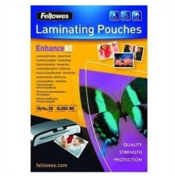 Fellowes Lamináló fólia, 100x150mm, 80 mikron, fényes, 25 db/doboz, Fellowes® (5440602) - irodaszerpiac