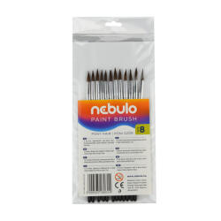 Nebulo Ecset 8-as festett nyéllel 12 db/csomag, Nebulo (HE18F)