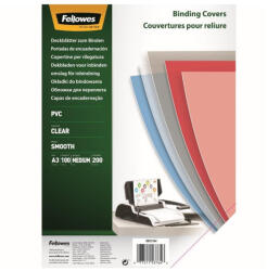 Fellowes Előlap, A3, 200 mikron, 100 db/csomag, Fellowes® víztiszta (53764)