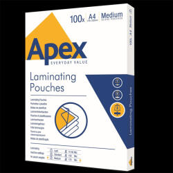 Apex Lamináló fólia A4, 125mic. 100 db/doboz, Apex Medium (66881)