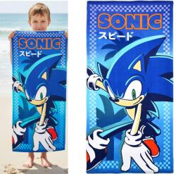  Sonic Sonic fürdőlepedő, strand törölköző 70x140cm, Gyorsan száradó/Fast Dry - prettykids - 2 550 Ft
