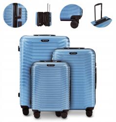Wings Bőrönd szett Wings polikarbonát utazótáska szett 3 db-os prémium (PC141-3KPL-S.BLUE)