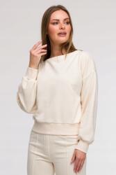 BeWear Női Sima Pamut Melegítőfelső Nyitott Hátrésszel Fehér 42 XL (B293 WANILIA XL)