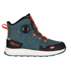 Trollkids Детски зимни ботуши Trollkids Kid's Bergen Winter Mid Cut Winter boots - Stormy Blue / Black / Flame Orange - размер 40 (EU) (702-3482-0523)