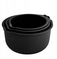 Altom Design Fekete Tálak Szett 3 db-os Altom Design mérőpohár kifolyócsővel 1, 5/2/3 L (02070151152)