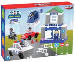 Pilsan Set constructie Pilsan Double Blocks Traffic Control 57 piese (PL-03-613)