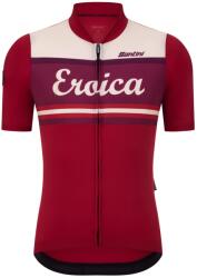 Santini Фланелка с къс ръкав за колоездене Santini Eroica Orcia Cycling jersey - Bordeaux - размер 4XL (056-4379-0117)