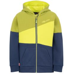 TROLLKIDS Детско яке за тренировка Trollkids Kid's Alesund Sweater Hoodie - Green Lizard / Mystic Blue / Kiwi - размер 104 (EU) (704-2482-0713)
