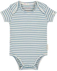 Little Dutch Body cu maneca scurta din bumbac organic - Stone Blue stripe - Little Dutch