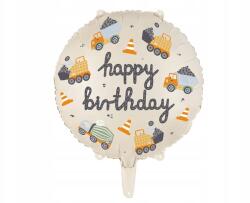 PartyDeco Fólia lufi Építőipari Járművek 45 cm