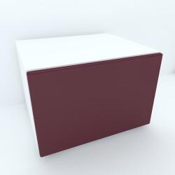 Spectral Mobila Armonia Comoda alba cu o usa cu sistem "PUSH TO OPEN" front MDF Rosu Comoda