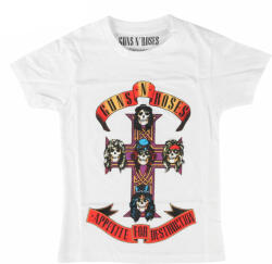 ROCK OFF Tricou copii Guns N' Roses - Appetit For Destruction - ALB - ROCK OFF - GNRTSP01BW
