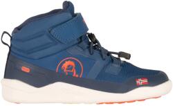 Trollkids Детски зимни ботуши Trollkids Kid's Hovden Barefoot Winter Hiker Winter boots - Nordic Blue / Flame Orange - размер 35 (EU) (702-4704-0318)