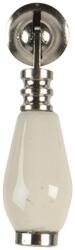 Clayre & Eef Maner mobila din aluminiu argintiu si ceramica bej 6 cm x 2 cm (64771deco)
