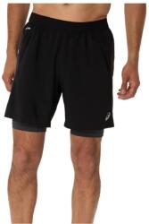 ASICS Мъжки шорти за бягане Asics Road 2-n-1 7'' Short Running shorts - Performance Black / Graphite Grey (012-3413-0113)